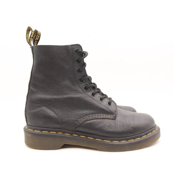 Doc Dr. Martens Pascal 8 Eye Combat Boots Women's US Size 7 Black Leather - Picture 1 of 9